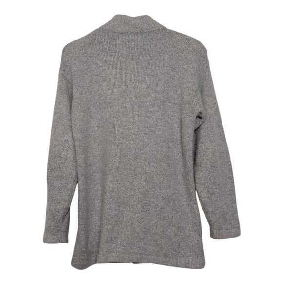 Vintage Silk Angora Beaded Sweater Womens Size Medium Gray Art Deco Mock Neck - Picture 11 of 14